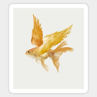 Flying Goldfish Sticker